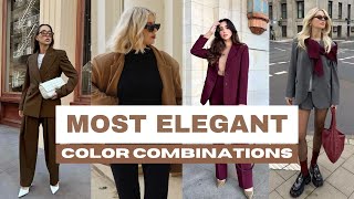 Best Color Combinations For Looking ELEGANT and EXPENSIVE  Fall 2024 [upl. by Aiciruam]