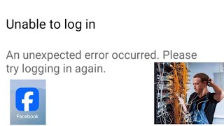 facebook problem how to solve an unexpected error occurredplease try logging in again [upl. by Giamo]