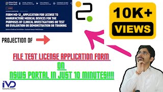 How to apply central approvals on NSWS  File Test License Application Form in Just 10 Minutes CDSCO [upl. by Sorkin]