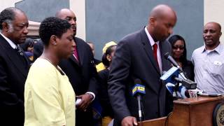 Nassau County Legislator Siela Bynoe Westbury Police beating of Kyle Howell Press Conference [upl. by Ciaphus]