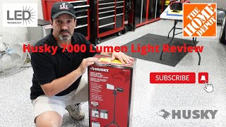 Husky LED Work Light 7901304012 Homedepot with stand 7000 Lumens 1006221711 [upl. by Esej]