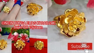 CINCIN BUNGA EMAS KADAR 24K bajet IDR 13jutaan [upl. by Annohs743]