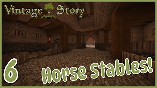 Building the Horse Stables  MODDED Vintage Story  Ep 6 [upl. by Nnairam]