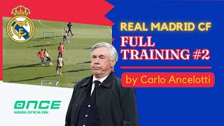 Real Madrid CF  full training 2 by Carlo Ancelotti [upl. by Novanod693]