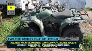 Remate oficial Intendencia de Canelones maquinaria vial autos camionetas camiones motos [upl. by Jody527]