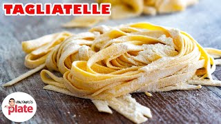 HOMEMADE TAGLIATELLE  How to Make Tagliatelle Pasta from Scratch [upl. by Whitelaw]