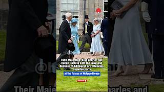 King Charles amp Queen Camilla with the Duke and Duchess of Edinburgh at the garden party scotland [upl. by Gayner]