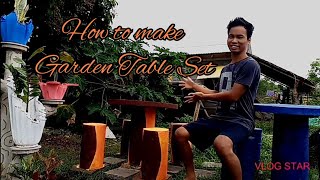 How to Make Garden Table Set [upl. by Teiluj]