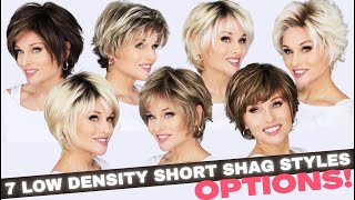 ARE YOU LOOKING for LOW DENSITY WIG OPTIONS  7 SHORT SHAG STYLES TO CONSIDER  NATURAL LOOKING [upl. by Anitap]