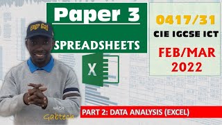 Cambridge IGCSE ICT Paper 3 October November 2021 Part 1  Data Analysis [upl. by Drewett]