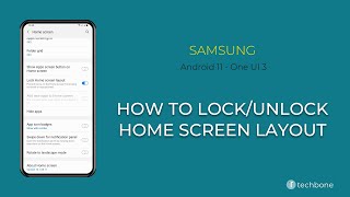 How to Lock or Unlock Home screen layout  Samsung Android 11  One UI 3 [upl. by Nevile]