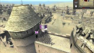 Medieval II Total War Online Battle 71 Two vs Three Siege Battle [upl. by Annahsal]