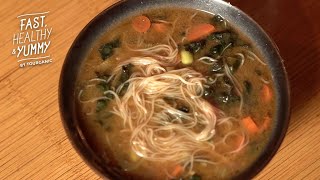 How to make the perfect Miso Noodle Soup  Fast Healthy and Yummy by Tourganic [upl. by Alleoj]