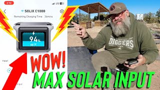 MAX 600 WATT Solar Input on the Anker SOLIX C1000  Air Fryer Load Test  Black Friday Deals [upl. by Gweneth]