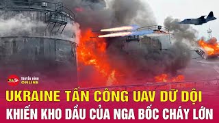 Tin tức 24h mới Tin trưa 1412 UAV Ukraine tấn công kho nhiên liệu Nga bốc cháy dữ dội  Tin24h [upl. by Olmstead]