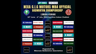 Semi Final  NEXA GIG MOTORR MBA OFFICIAL BADMINTON CHAMPIONSHIP JUNIOR  Court 1 3 [upl. by Kalina]