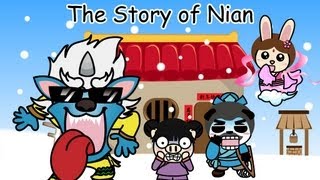 The Story of Nian 年的故事 English Full Version Piga Ponda and Ruby Cover 還有聽故事說英文的影片在下面的說明哦： [upl. by Hamian]