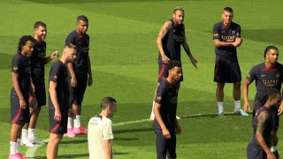 PSG get used to life after Messi Mbappe and Neymar train ahead of preseason tour [upl. by Schaumberger]