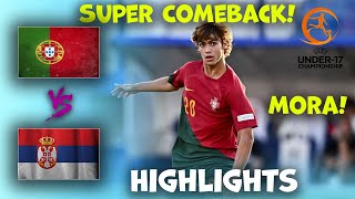 Portugal v Serbia  U17 Euro Championship semifinal  Highlights 02062024 [upl. by Straub]