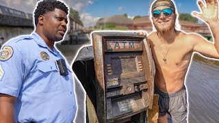 Police Couldn’t Believe We Found A Stolen ATM Magnet Fishing [upl. by Aihselef]