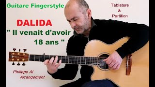 Dalida  Il venait davoir 18 ans  Guitare Fingerstyle [upl. by Lalise222]