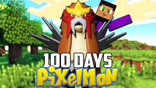 I Spent 100 days in Minecraft Pixelmon mod [upl. by Hanahsuar]