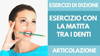 Esercizio di Dizione con la Matita come non mangiarsi le parole e articolare bene con la bocca [upl. by Aeet]