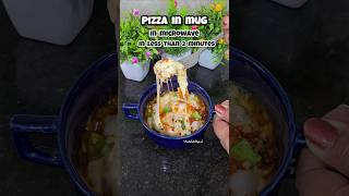 Instant Pizza In Mug In Microwave In Less Than 2 Minutes 😍 shorts pizza microwaverecipes recipe [upl. by Barimah31]