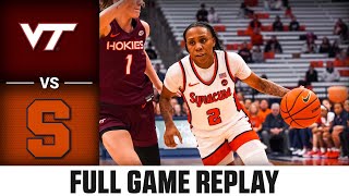 Virginia Tech vs Syracuse Full Game Replay  202324 ACC Women’s Basketball [upl. by Ruzich]