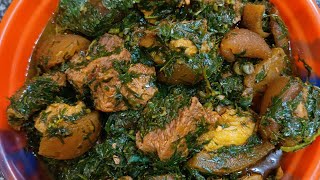 How To Cook Afang Soup Nigerian Soup Recipe [upl. by Hsetim]