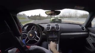 Porsche Cayman GT4 vs Lamborghini Aventador SV Nordschleife [upl. by Zoe]