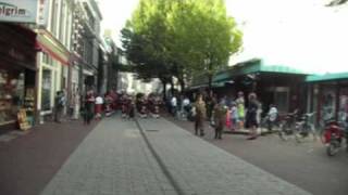 MarketGardenCommemoration007 massed pipes and drums at shopping center of Arnhem [upl. by Bein]