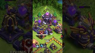 Town Hall 15 vs 11 Earthquake spell and Archer Queen clashofclan gaming games shorts [upl. by Bollay390]