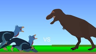 deinonychus vs tyrannosaurus rex [upl. by Eckart]