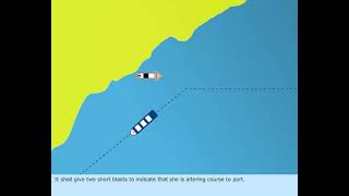 Rule 34 – Manoeuvring and warning signals  COLREGs  Merchant Navy knowledge [upl. by Ennylhsa]