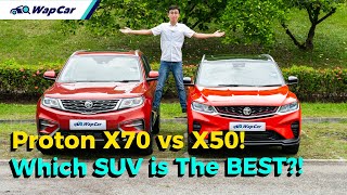 2020 Proton X70 vs Proton X50 Comparison Review in Malaysia Which Family SUV to Buy  WapCar [upl. by Riatsila]