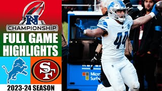 Detroit Lions vs San Francisco 49ers FULL GAME AFC Championship  NFL Highlights 202324 [upl. by Ramgad547]