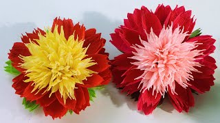 Peony Paper Flowers How To Make Peony Paper Flower Peony flower DIY Flower Paper flower Crafts [upl. by Laden]