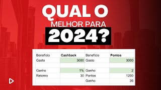 Qual o melhor cartão de crédito para 2024 Cashback ou Milhas  Veja comparativo [upl. by Anaujik]