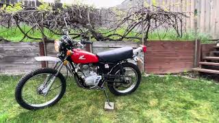 1974 Honda XL125 IDLE WALKAROUND [upl. by Milena499]