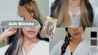 TUTORIAL CAT amp BLEACHING RAMBUT SENDIRI DI RUMAH ASH BLONDE🦈 [upl. by Yajet]