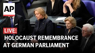 LIVE Memorial service for Holocaust victims is held in German parliament [upl. by Aicirtam979]