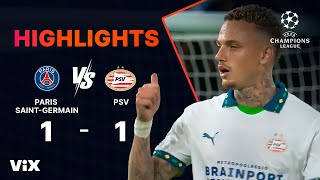 PSG vs PSV  Game Highlights  UEFA Champions League 202425  ViX [upl. by Amand]