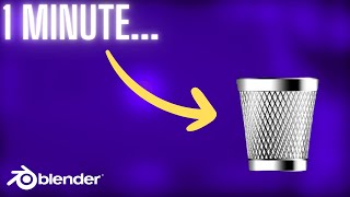 BLENDER SIMPLIFIED  How To Make a Trash Can in Blender 43  Tutorial [upl. by Odirfliw]