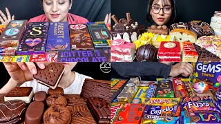 ASMREATING CHOCOLATE CHOCOLATE PARTY DAIRYMILK CRISPELLOMAGNUM TRUFFLE DARKCHOCOLATEASMR EATING [upl. by Mihalco]