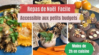 Menu de Noël PETIT BUDGET  Recettes faciles économiques et très rapides [upl. by Takeshi]