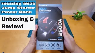 Imazing IM29 Jump Starter Power Bank Unboxing Impression and Review [upl. by Adnoloy927]