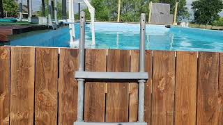 Bestway pool stock ladder with salt water [upl. by Joice]