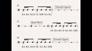 2Türk Aksağı Ritim Tekrarı 2 ölçü [upl. by Ettenad]