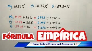 Fórmula EMPÍRICA y MOLECULAR muy fácil [upl. by Attenaej]